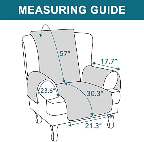Turquoize Waterproof Wing Chair Slipcover for Pets Kids