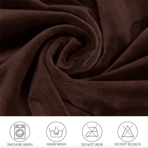 2 Pack Soft Velvet Armchair Slipcover for Round Curved Back Chairs