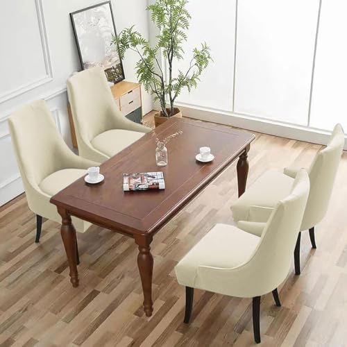 RHYII Waterproof Wingback Chair Cover Set of 4 Beige