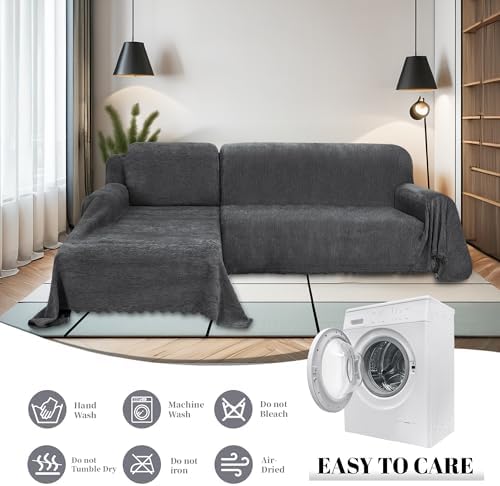 100 Waterproof L-Shaped Sectional Couch Covers for Dogs