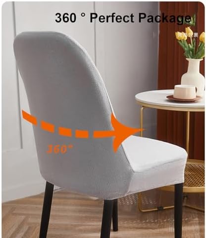 Curved Dining Chair Covers with Elastic Band
