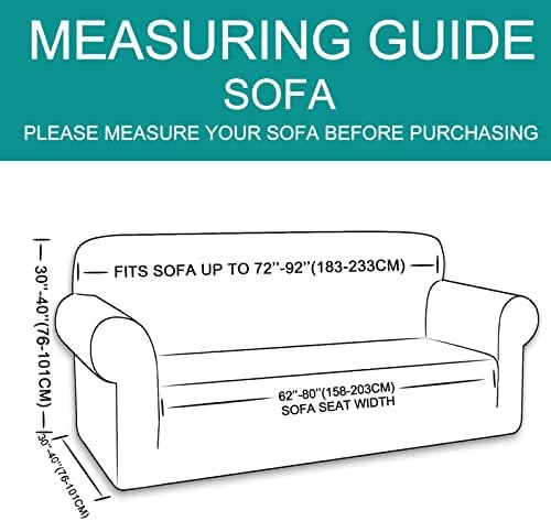 U-Nice Home Velvet Sofa Cover for 3 Cushion Couch