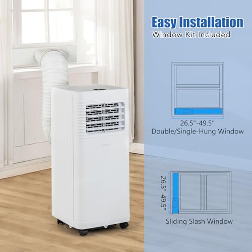 COSTWAY 9000 BTU Portable AC with Fan Dehumidifier