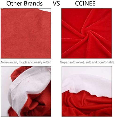 CCINEE 6PCS Christmas Chair Covers with Santa Hat Design