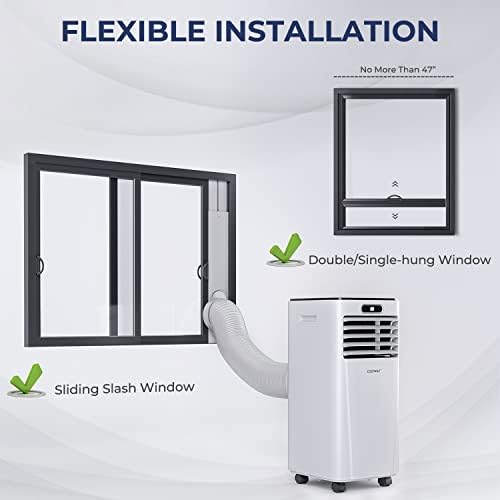 COSTWAY 10000BTU Portable Air Conditioner with Drying and Sleep Mode