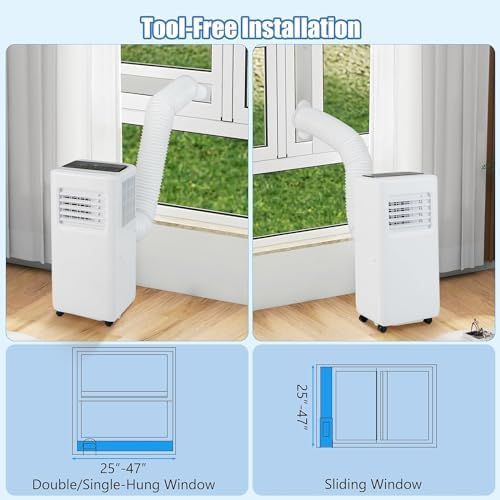 GOFLAME 8000 BTU Portable Air Conditioner with 3-in-1 Function