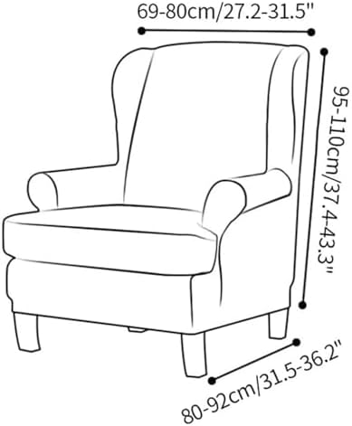 Stretch Armchair Slipcover for Wingback Chairs