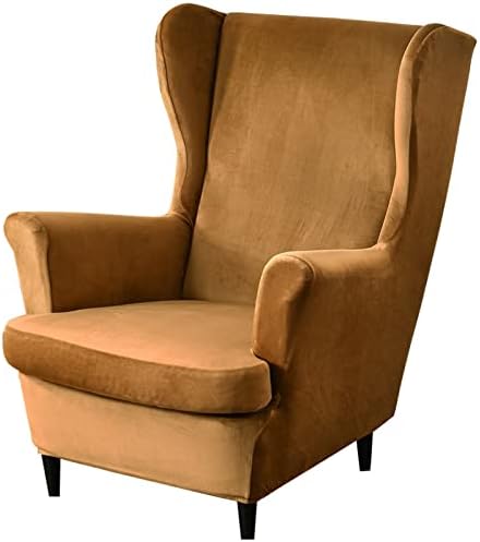 MIFXIN 2-Piece Wingback Chair Slipcovers with Cushion