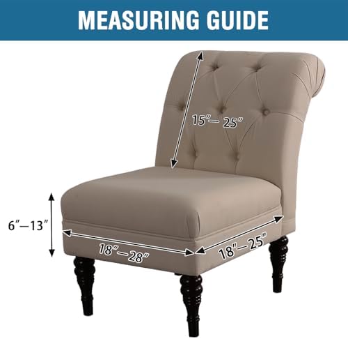 HVERSAILTEX Velvet Armchair Slipcover Taupe