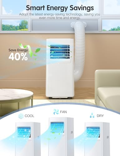 VCK 8000 BTU Portable Air Conditioner with Fan Dehumidifier