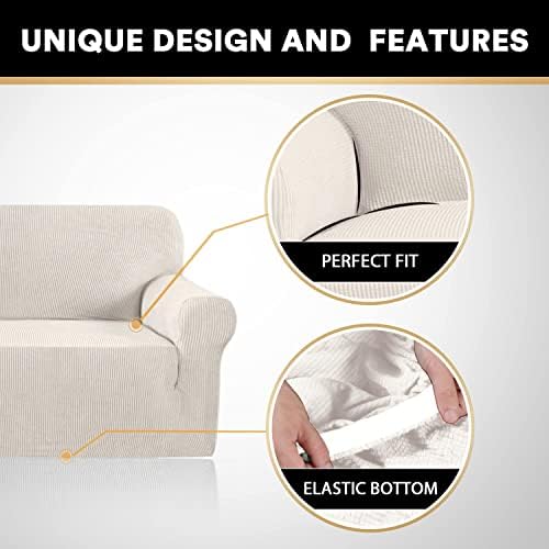 PrinceDeco Stretch Loveseat Sofa Cover