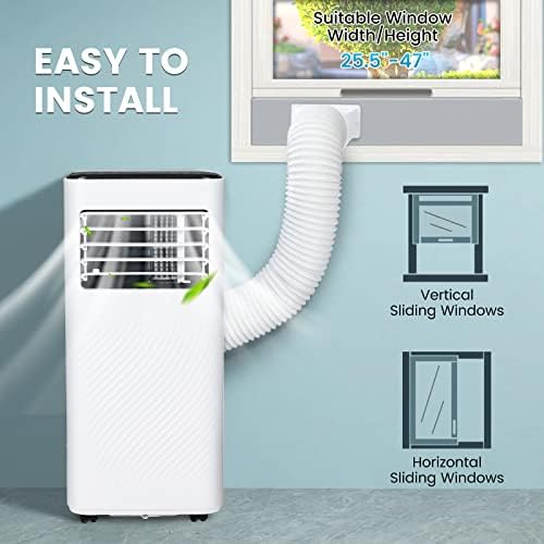 PETSITE 8000 BTU Portable AC Unit with Dehumidifier and Sleep Mode