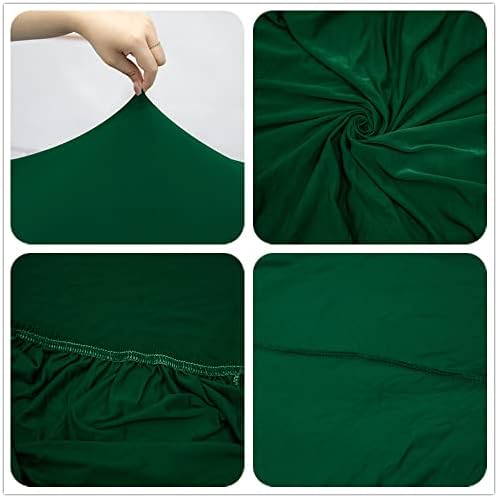 Hiseng Wingback Chair Covers 2 Piece Dark Green
