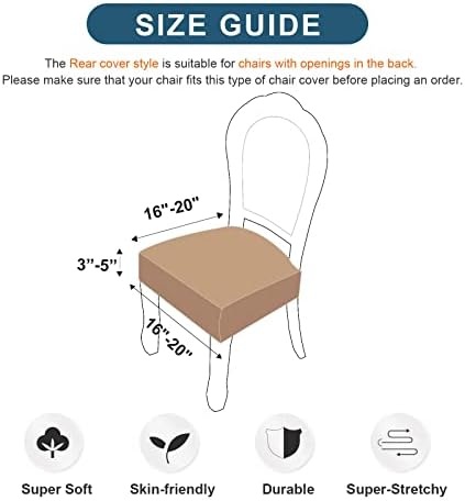 Genina Waterproof Dining Chair Slipcovers for Home and Kitchen