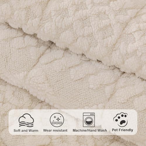 Soft Plush Dog Couch Cover Washable 275x70 White