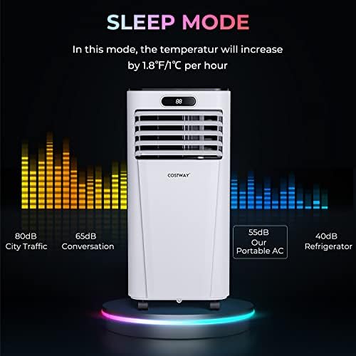 COSTWAY 10000BTU Portable Air Conditioner with Drying and Sleep Mode