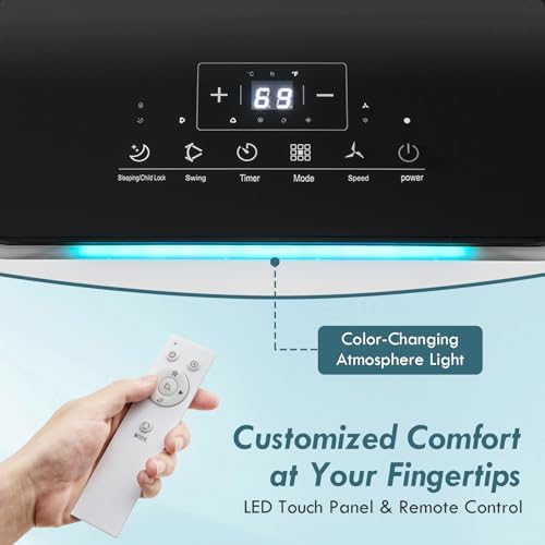 COSTWAY 10000 BTU Portable AC Unit with Fan and Dehumidifier