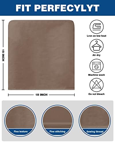 LiDU Pure Brown Chair Covers Set of 4 for Dining Room