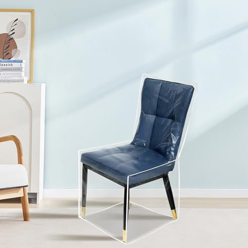 4 Pack Clear PVC Chair Covers with Backrests