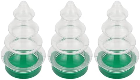 CLISPEED 3pcs Christmas Tree Candy Bottles Festive Storage Containers