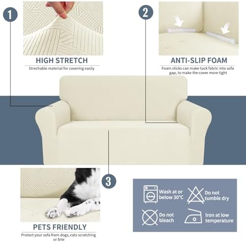 JIVINER Chair Cover for Living Room Beige