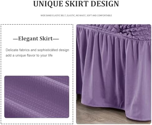 Somsiwey Stretch Wing Back Chair Slipcover Purple