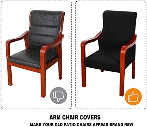 Deisy Dee Stretch Arm Chair Covers Black