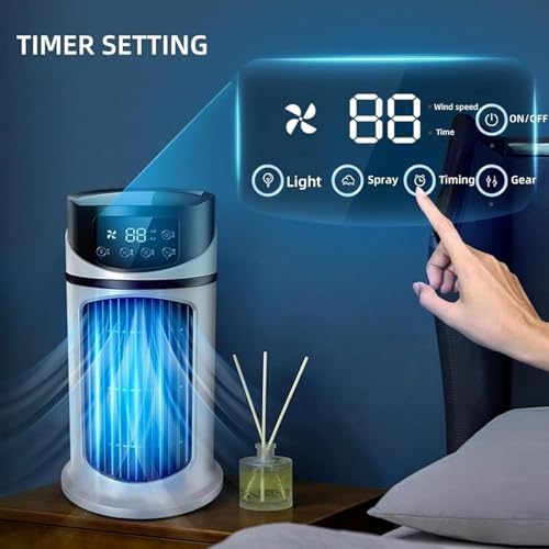 Protecair Portable Air Conditioner with 6 Wind Speeds and 3 Cool Mists