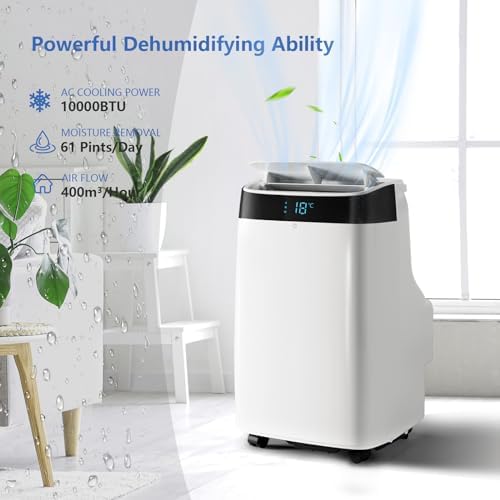 GarveeHome 10000 BTU Portable Air Conditioner with Remote Control