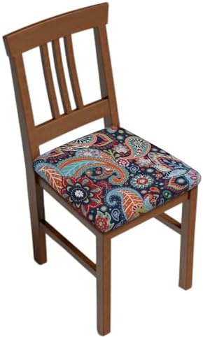 Granbey Paisley Chair Cover Set of 2 Navy Blue Orange Floral