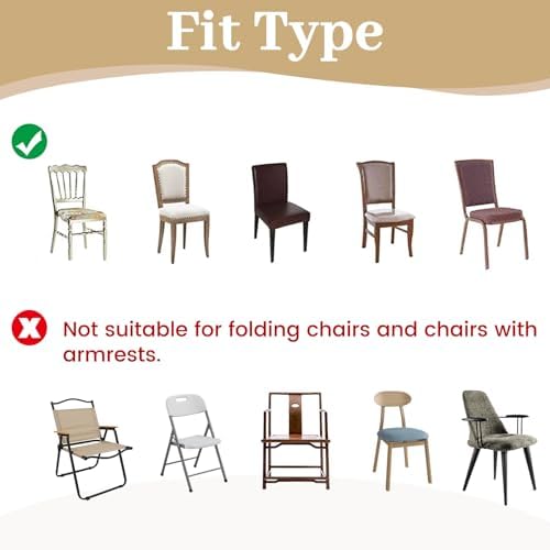 Rakila 2PC Dining Chair Covers with Lotus Skirt Design