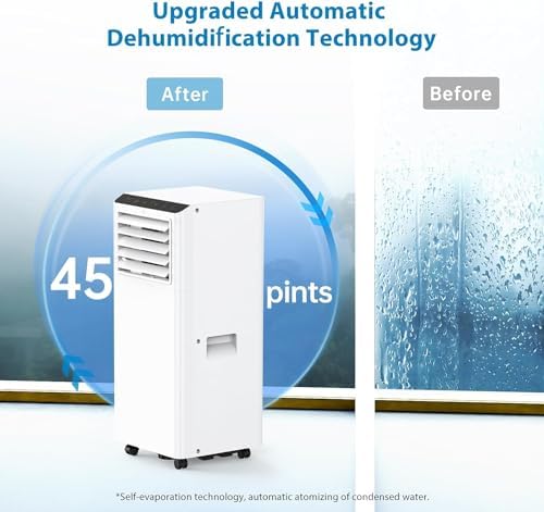 8000 BTUs Portable AC with Cooling Dehumidifier Fan Remote Control