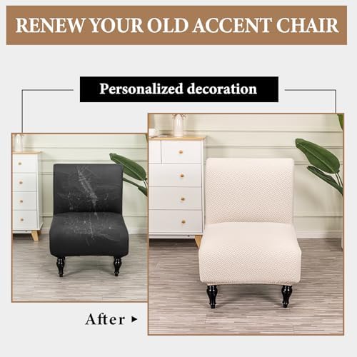 FUANGUI Armless Chair Cover Slipcover for Living Room