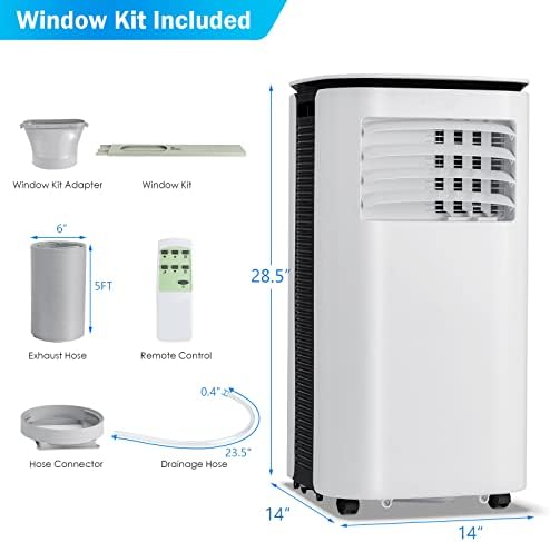 PETSITE 9000 BTU Portable AC Unit 3 in 1 Cooling Fan Dehumidifier