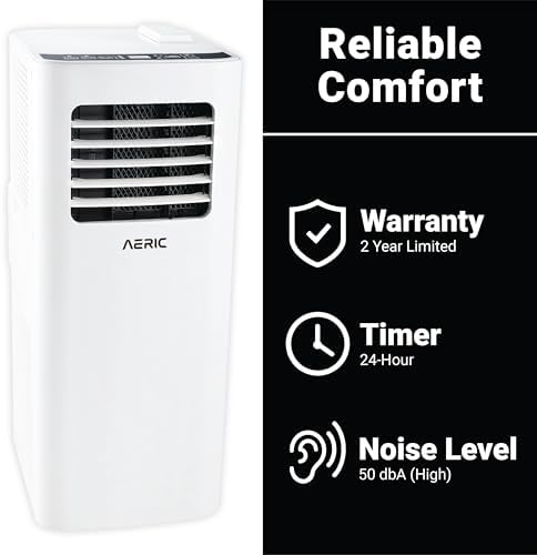 Aeric 5500 BTU Portable AC with Dehumidifier and Remote
