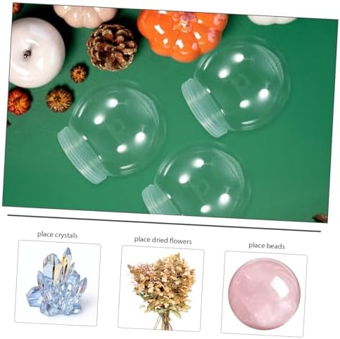 10Pcs Clear Plastic Ball Containers for DIY Crafts and Party Favors