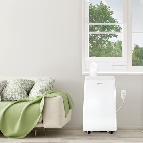 Amana AMAP084AW 8000 BTU Portable Air Conditioner with Dehumidifier and Remote Control