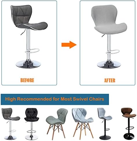 Daunkang Stretch Counter Height Stools Cover Set of 4 Light Grey