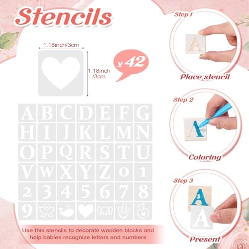 147 Pcs Baby Shower Block Game Set with Flower Design