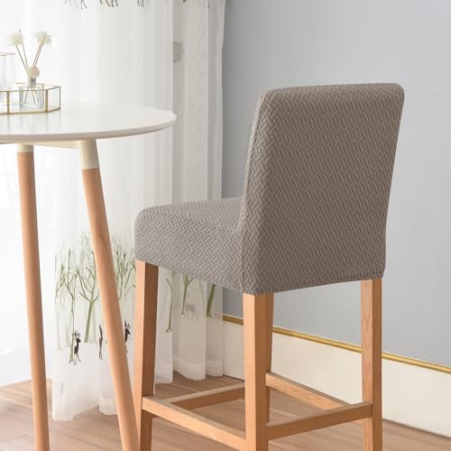 Gollense Bar Stool Covers Set of 4 Khaki
