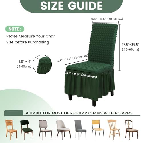 Rakila Stretch Washable Chair Covers 6 Pack