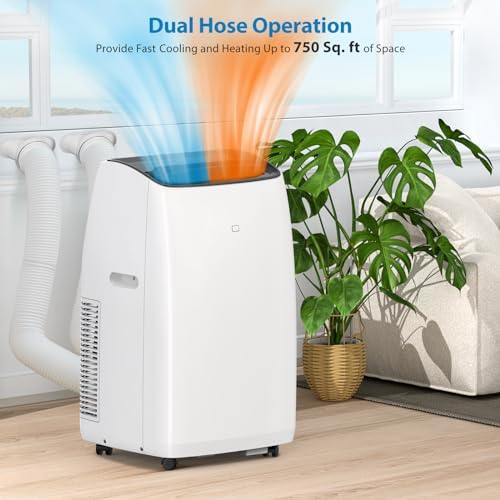 GarveeHome 14000BTU Dual Hose Inverter Portable AC Unit