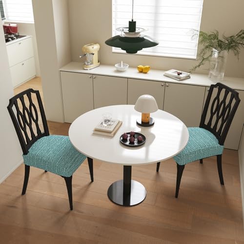 Lawalon Pro Fit Dining Chair Seat Cover Set of 2 Blue