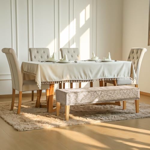 FORCHEER Velvet Dining Bench Cover 60 Inches Long