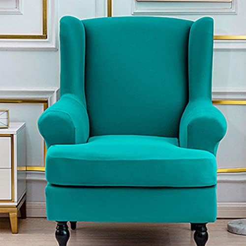 YOPOIY 2 Pieces Wingback Chair Slipcover Purple