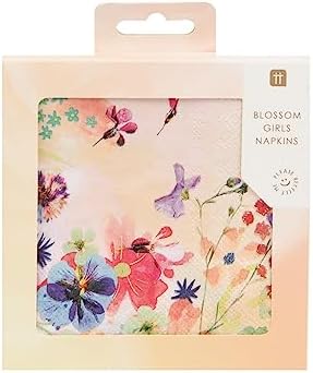 Talking Tables Blossom Floral Napkins Pack of 20 Pink
