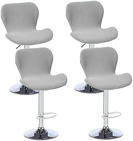 Daunkang Stretch Counter Height Stools Cover Set of 4 Light Grey
