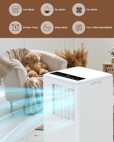 DEXSO 8000 BTU Portable AC Unit with 3-in-1 Function