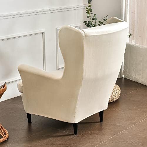 ZYANLING Stretch Armchair Slipcover 2 Piece Velvet Cover