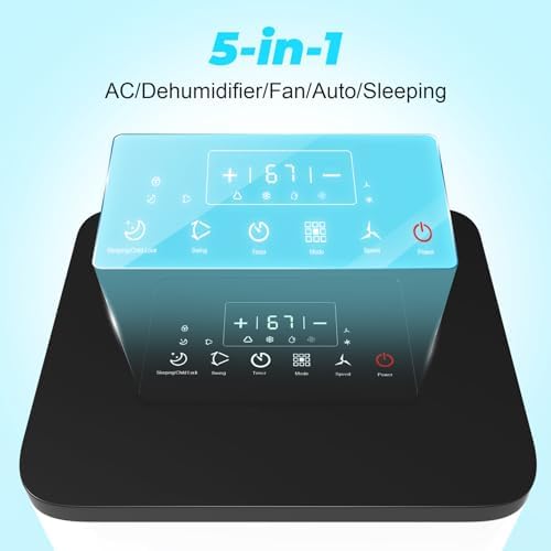 POOPLE 8000 BTU Portable AC Unit with 5 Modes and Remote Control